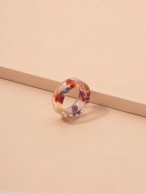 fashion resin dried flower ring NHLU318933's discount tags