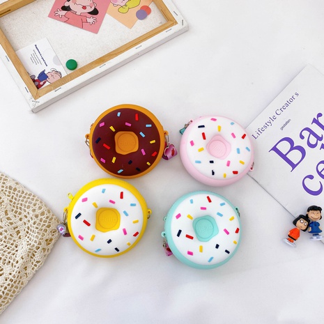 Süße Silikon-Donut-Umhängetasche der koreanischen Kinder's discount tags