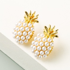 Koreanische Mode Ananasform Perlenohrringe
