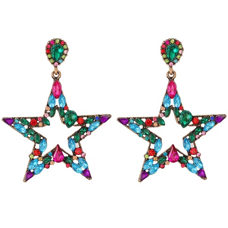 colorful diamond star-shaped earrings's discount tags