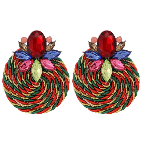 fashion simple diamond woven earrings's discount tags
