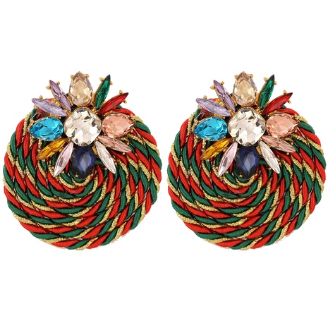 fashion colorful round braided earrings wholesale's discount tags