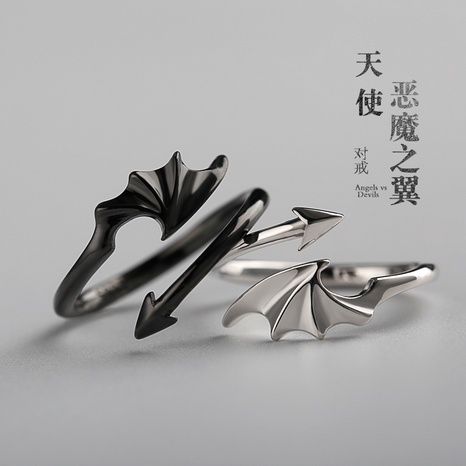 Korean simple demon wings adjustable ring's discount tags