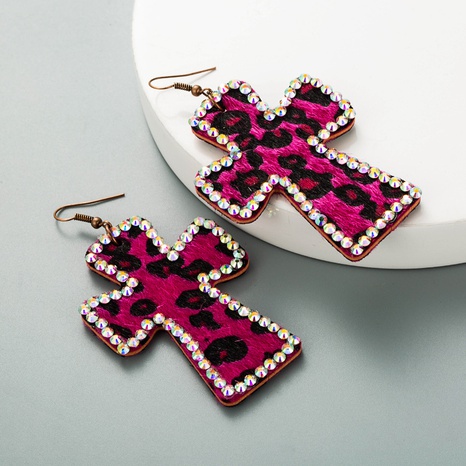 double-sided leopard print leather earrings's discount tags