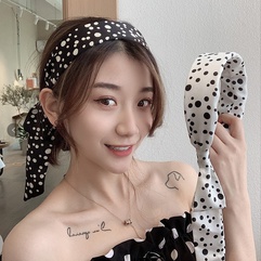 Korean simple polka dot bow ribbon headband