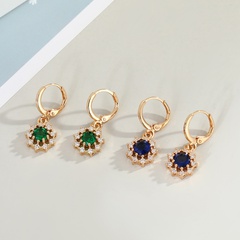 Korea round rhinestone earring