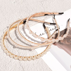 Korean fashion pearl thin side headband