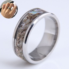 Korean fashion simple stainless steel ring