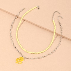 golden dragon pendant round bead necklace