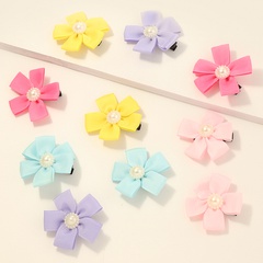 Conjunto de pinzas de pelo de flores lindas para niños coreanos