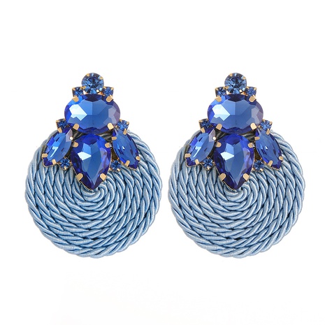 fashion round diamond braided earrings wholesale's discount tags