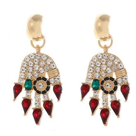 retro geometric palm colorful diamond earrings's discount tags