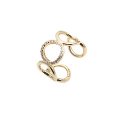 Fashion diamond chain wide openning ring