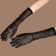 guantes de encaje de tela de araña de moda al por mayor