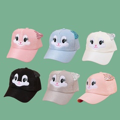 Korean Children's sequined bunny cap