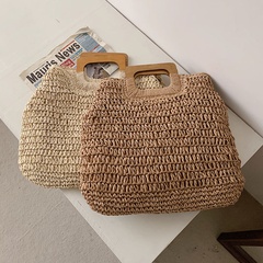 Korean lightweight portable straw woven large-capacity bag