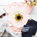 pure color letter sunflower cotton Tshirtpicture18