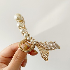 fashion pearl fish tail small hair clip