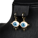 Punk Devil Eyes Diamond Copper Necklace Earrings Set Jewelrypicture27