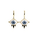 Punk Devil Eyes Diamond Copper Necklace Earrings Set Jewelrypicture26