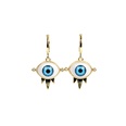 Punk Devil Eyes Diamond Copper Necklace Earrings Set Jewelrypicture32