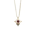 Punk Devil Eyes Diamond Copper Necklace Earrings Set Jewelrypicture45