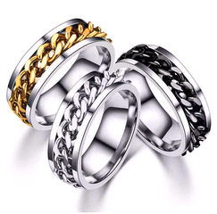 fashion stainless steel concise ring