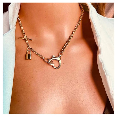 Collier en forme de coeur avec serrure en alliage de mode's discount tags