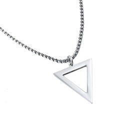Einfache Halskette aus schwarzem Dreieck aus Titanstahlpicture16