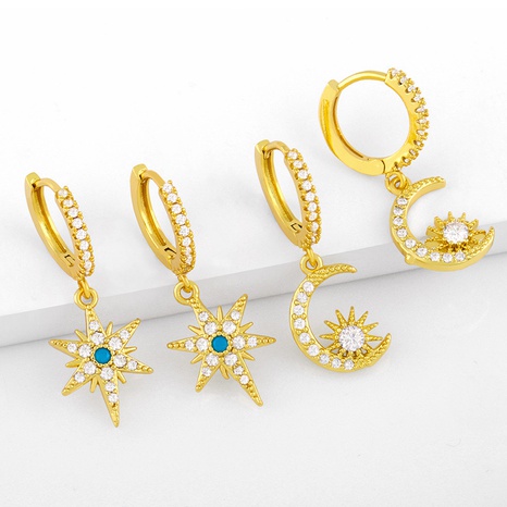 star and moon diamond earrings  NHAS319628's discount tags