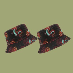 hip-hop dragon double-sided fisherman hat