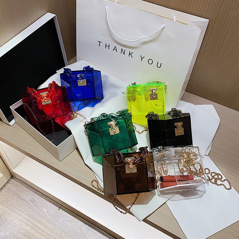 new fashion transparent portable box acrylic bag NHTG320366's discount tags