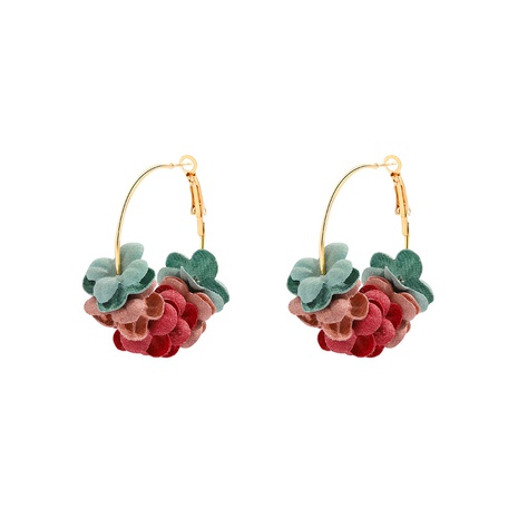 multi-layer mesh fabric petals earrings's discount tags