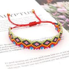 Bohemian Miyuki beads hand-made woven geometric bracelet