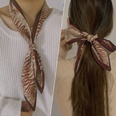 Einfaches Haarband Seidenschal Bogen Satin Kopftuchpicture27