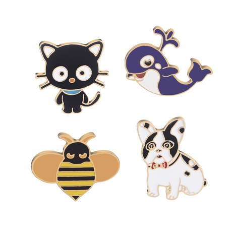 Fashion bee puppy cat whale brooch set NHMO320843's discount tags