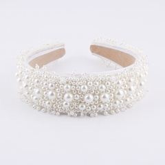 Fashion pearl particles fringed bridal headband