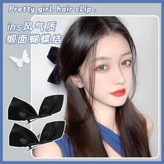 Korea black bow hairpin