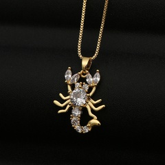 simple scorpion pendant copper necklace