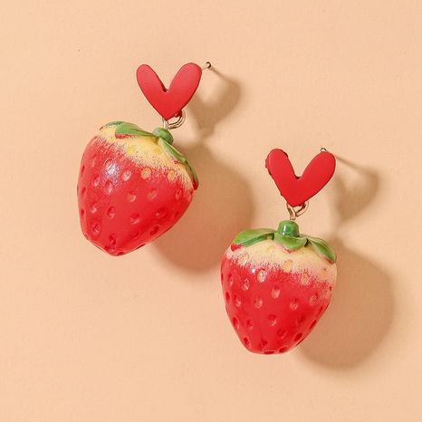 jolies boucles d'oreilles fantaisie à la fraise's discount tags