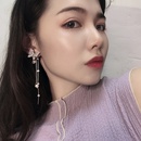 Korean rhinestone butterfly pearl tassel earringspicture10