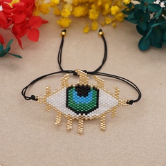 Miyuki bead weaving hand-made blue eyes bracelet