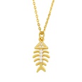 Korean fishbone cactus copper necklace wholesalepicture19