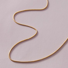 simple fashion flat snake chain necklace