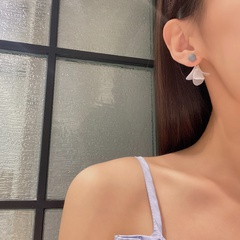 creative white petal earrings
