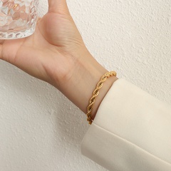 Fashion Special-shaped Coarse Twisted Titanium Steel Bracelet
