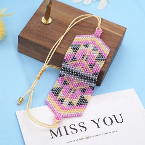 Bracelet géométrique perlé tissé en perles de Bohème Miyuki's discount tags