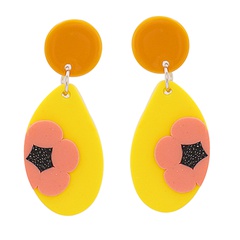 Fashion acrylic geometric flower earrings wholesale