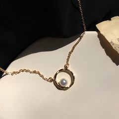 Koreanische geometrische Perlenlegierung Halskette Großhandel