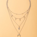 Nouveau collier  quatre couches avec pendentif lune en forme de serpent simple NHGY335787picture13